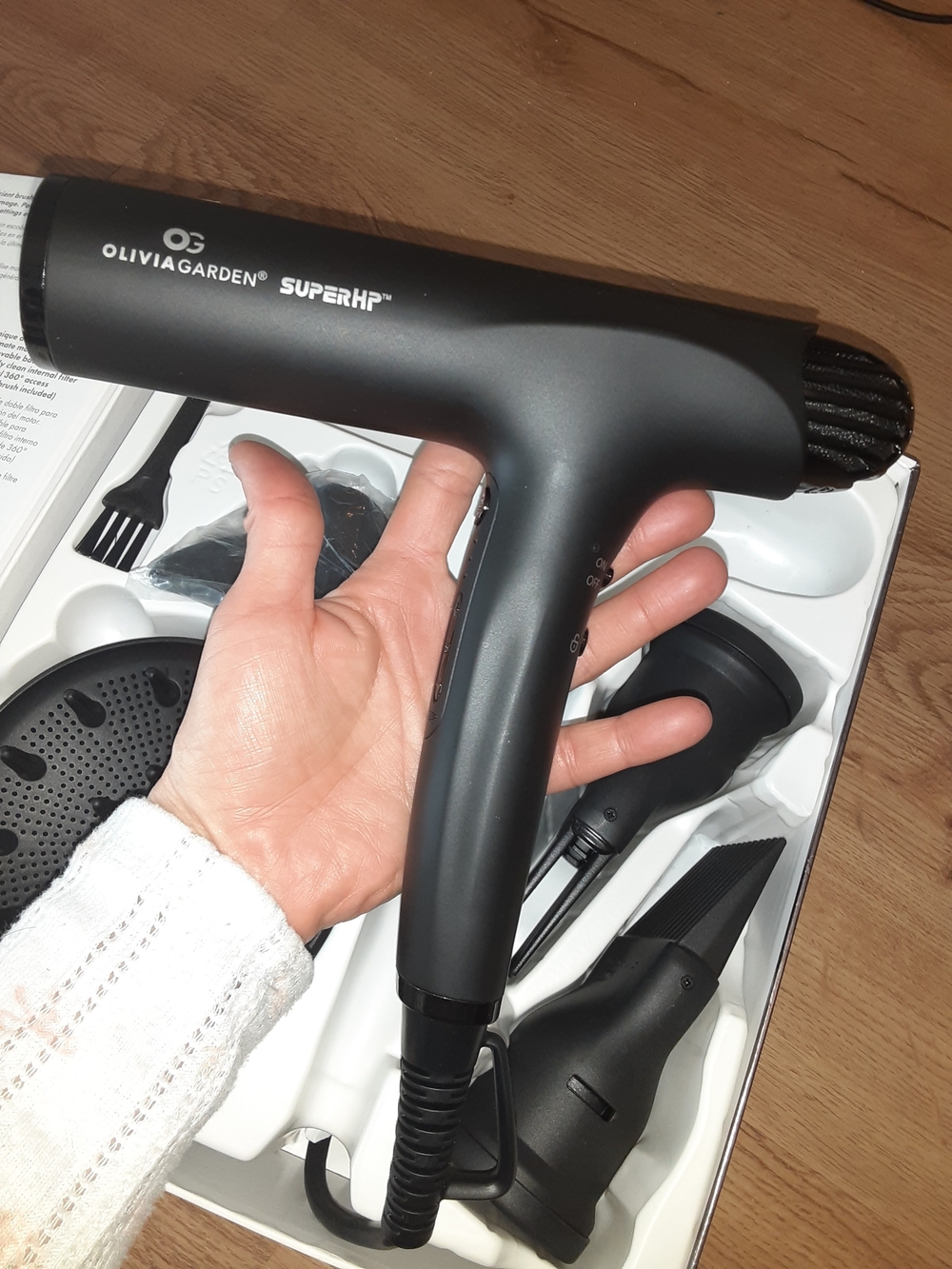 The Olivia Garden SuperHP High Performance Professional Hair Dryer (Black) Nib